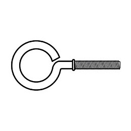 Piton À Visser Zingué Filet Métrique Vissal 6x40mm  Lot De 3 Pitons