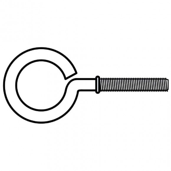 Piton À Visser Zingué Filet Métrique Vissal 6x40mm  Lot De 3 Pitons