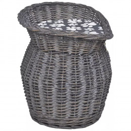 Niche En Forme D'arbre À Chat Avec Griffoir Et Coussin En Saule - Gris