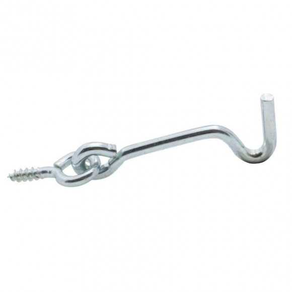 Crochet De Contrevent Zingué Filet Bois Vissal 4x60 Mm  Lot De 3 Crochets