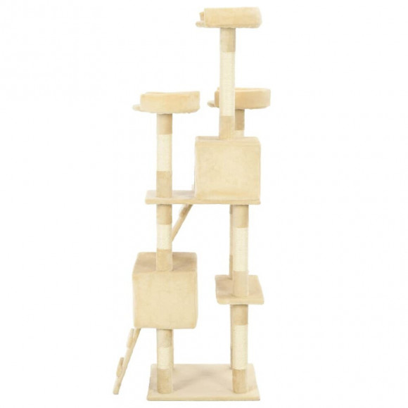 Arbre À Chat Avec Griffoirs En Sisal 170 Cm Beige - Accessoires Pour Chats - Meubles Pour Chats - Beige - Beige