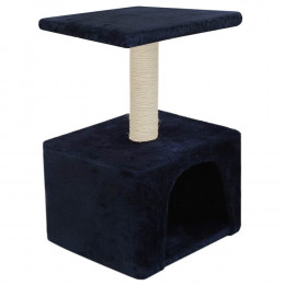 Arbre À Chat Avec Griffoir En Sisal 55 Cm Bleu Foncé - Accessoires Pour Chats - Meubles Pour Chats - Bleu - Bleu