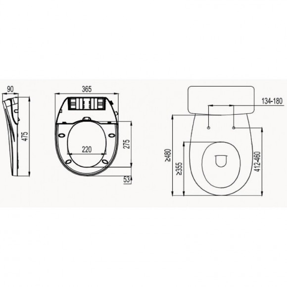 Abattant Wc Japonais - Lavant Non Électrique
