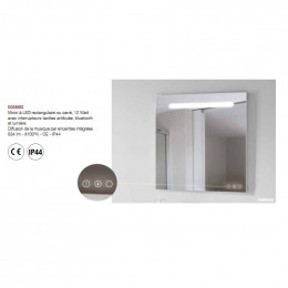 Miroir Carré 80x80 Cm À Led Et Musique Par Enceintes Bluetooh - Cosmos