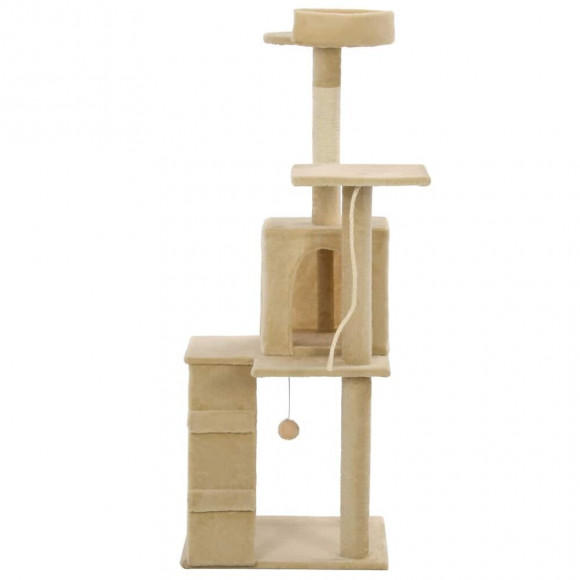 Arbre À Chat Avec Griffoirs En Sisal 120 Cm Beige - Accessoires Pour Chats - Meubles Pour Chats - Beige - Beige