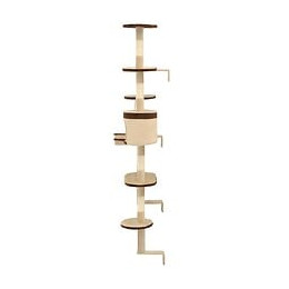 Arbre À Chat En Sisal Montage Mural 194 Cm Beige Et Marron - Accessoires Pour Chats - Meubles Pour Chats - Multicolore - Multi
