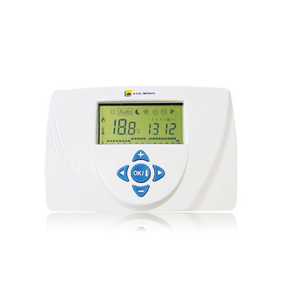 Thermostat D’ambiance Filaire Contact Sec Programmable Trl 7.26 Elm Leblanc Compatible Toutes Chaudières