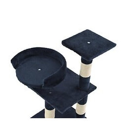 Arbre À Chat Avec Griffoirs En Sisal 65 Cm Bleu - Accessoires Pour Chats - Meubles Pour Chats - Bleu - Bleu
