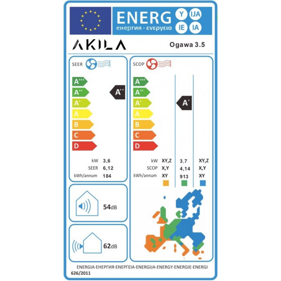 Climatiseur Réversible Ogawa - Mono Split - 40m² - 3500w - Garantie 5 Ans