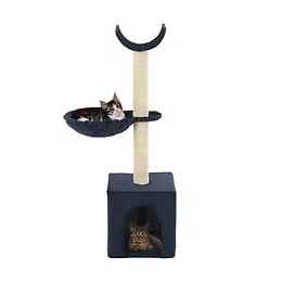 Arbre À Chat Avec Griffoirs En Sisal 105 Cm Bleu - Accessoires Pour Chats - Meubles Pour Chats - Bleu - Bleu