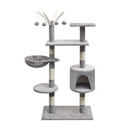 Arbre À Chat Avec Griffoirs En Sisal 125 Cm Gris - 170480 - Gris