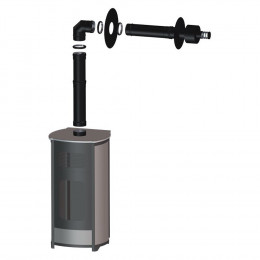 Kit Ventouse Universel Complet (sortie Façade) Poêle À Granulés Raccordement Au Dessus