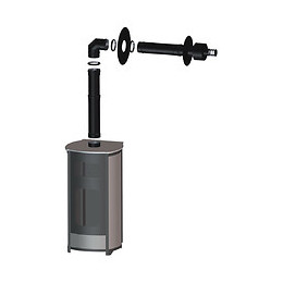 Kit Ventouse Universel Complet (sortie Façade) Poêle À Granulés Raccordement Au Dessus