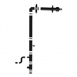 Kit Ventouse Universel Complet (sortie Façade) Poêle À Granulés Raccordement Derrière