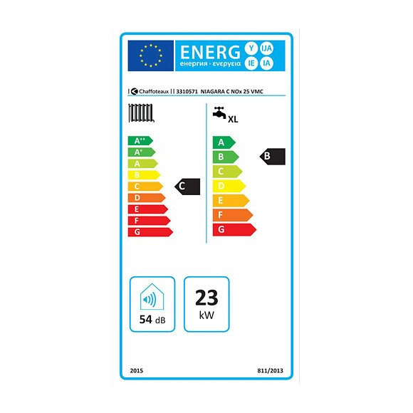 Chaudière Gaz Basnox Ballon Niagara C Nox Chaffoteaux 24 Kw / Vmc Complète (douilles + Dosseret) Avec Thermostat Connecté