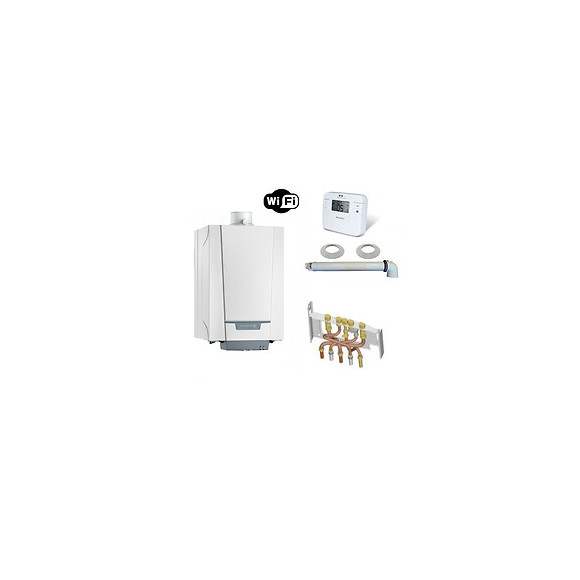 Chaudière Gaz Condensation Naneo Pmcs De Dietrich 24 Kw Complète (ventouse + Douilles + Dosseret) Avec Thermostat Connecté