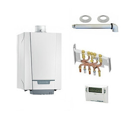 Chaudière Gaz Condensation Naneo Pmcs De Dietrich 24 Kw Complète (ventouse + Douilles + Dosseret) Avec Thermostat Filaire