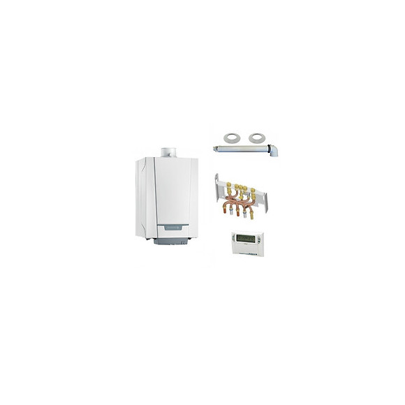 Chaudière Gaz Condensation Naneo Pmcs De Dietrich 24 Kw Complète (ventouse + Douilles + Dosseret) Avec Thermostat Filaire