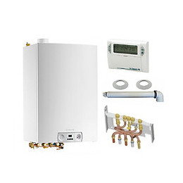 Chaudière Gaz Condensation Ballon Mcx Bic Plus De Dietrich 24 Kw Complète (ventouse + Douilles + Dosseret) Avec Thermostat Fi