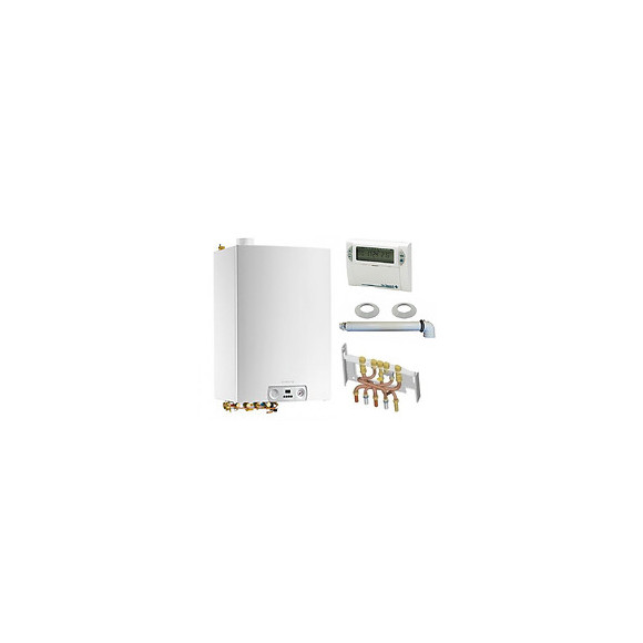Chaudière Gaz Condensation Ballon Mcx Bic Plus De Dietrich 24 Kw Complète (ventouse + Douilles + Dosseret) Avec Thermostat Fi