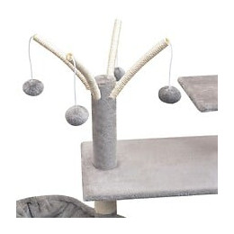 Arbre À Chat Avec Griffoirs En Sisal 125 Cm Gris - 170480 - Gris