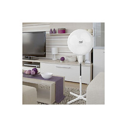 Ventilateur Sur Pied Couleur Blanche 50w Avec 3 Vitesses Et Hauteur Réglable