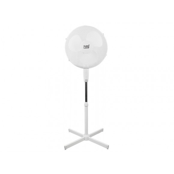 Ventilateur Sur Pied Couleur Blanche 50w Avec 3 Vitesses Et Hauteur Réglable