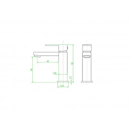 Square Ii Mitigeur Lavabo Bas Facon Inox