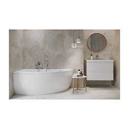 Baignoire Blanche Gain De Place + Jupe 140*75 Gauche