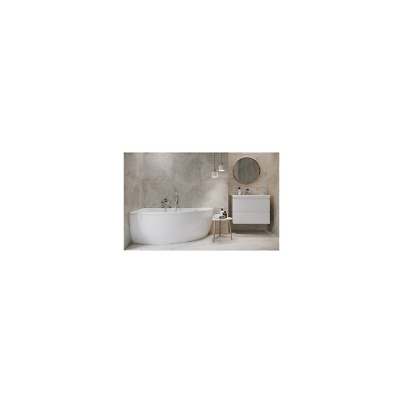 Baignoire Blanche Gain De Place + Jupe 140*75 Gauche