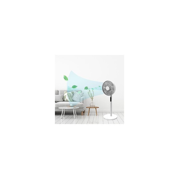 Ventilateur Sur Pied Welly Blanc  H90cm