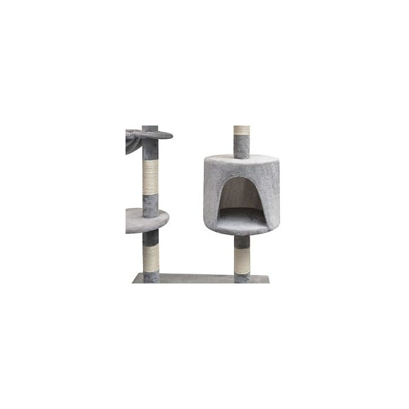 Arbre À Chat Avec Griffoirs En Sisal 125 Cm Gris - 170480 - Gris