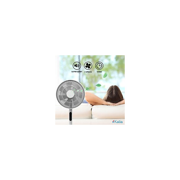 Ventilateur Sur Pied Welly Blanc  H90cm
