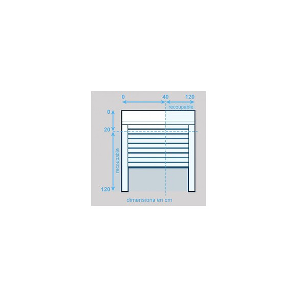 Volet Roulant Pvc Blanc H 120 Cm X L120 Cm À Sangle
