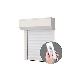 Volet Roulant Pvc H155 Cm X L120 Cm Radio Sans Fil Blanc