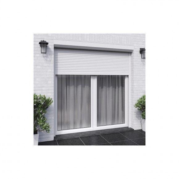 Volet Roulant Pvc H220 Cm X L120 Cm Radio Sans Fil Blanc