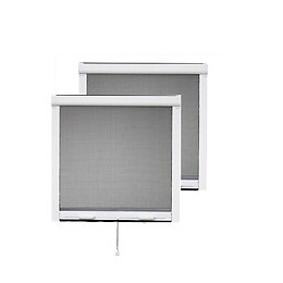 Pack Eco De 2 Moustiquaires Enroulables Pvc H145 Cm X L100 Cm Blanc