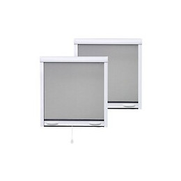 Pack Eco De 2 Moustiquaires Enroulables Alu H145 Cm X L100 Cm Blanc