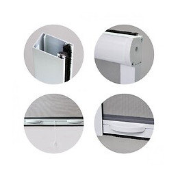 Pack Eco De 2 Moustiquaires Enroulables Alu H145 Cm X L100 Cm Blanc