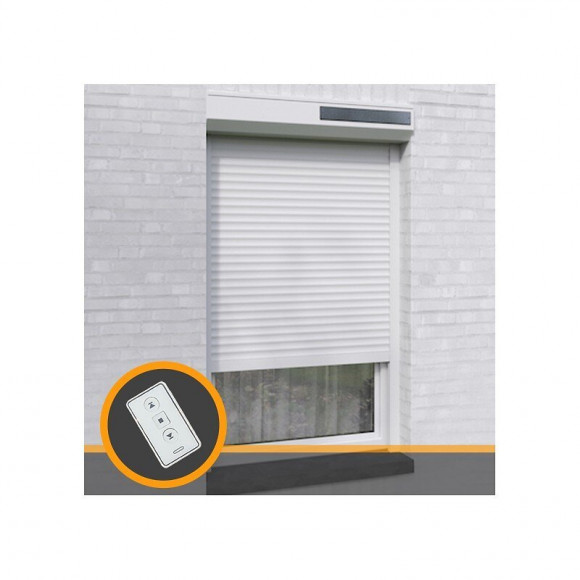 Volet Roulant Solaire H170 Cm X L150 Cm En Alu Blanc