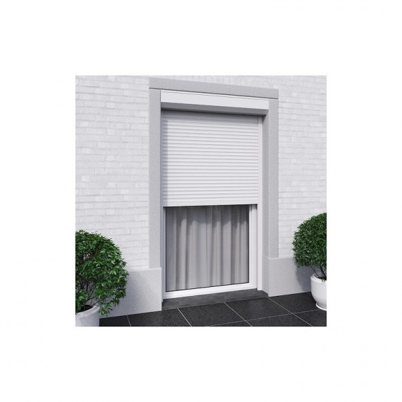 Volet Roulant Alu H170 Cm X L150 Cm Electrique Filaire Blanc