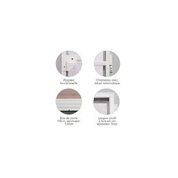 Moustiquaire Porte Battante 'porte Usa' L100 Cm X H 220 Cm Blanc