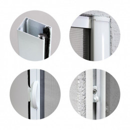 Lot De 2 Moustiquaires Latérales Alu H220 Cm X L130 Cm Blanc