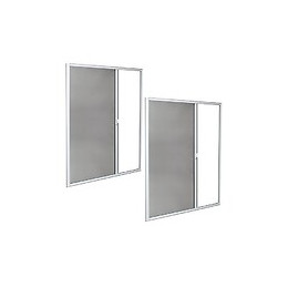 Lot De 2 Moustiquaires Latérales Alu H220 Cm X L130 Cm Blanc