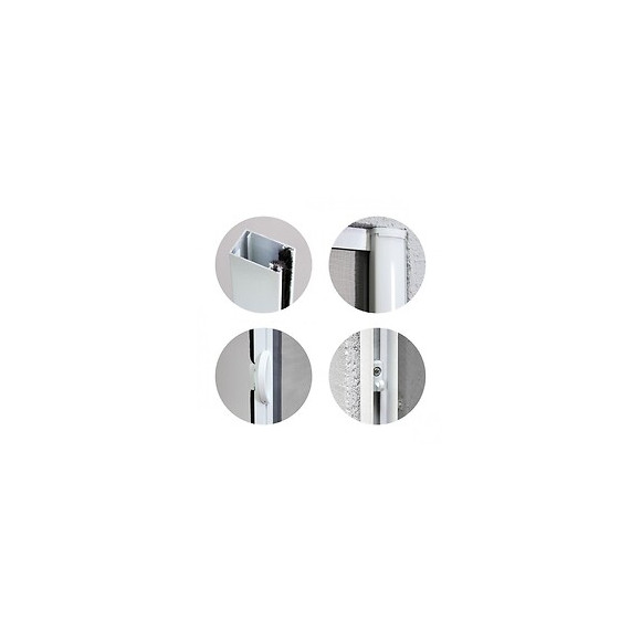 Lot De 2 Moustiquaires Latérales Alu H220 Cm X L130 Cm Blanc