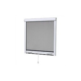 Moustiquaire En Alu Enroulable H.145 X L.130 Cm Pour Fenetre, Coloris Blanc