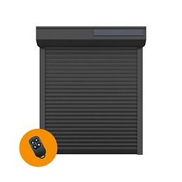 Volet Roulant Solaire Alu Gris H170 Cm X L150 Cm