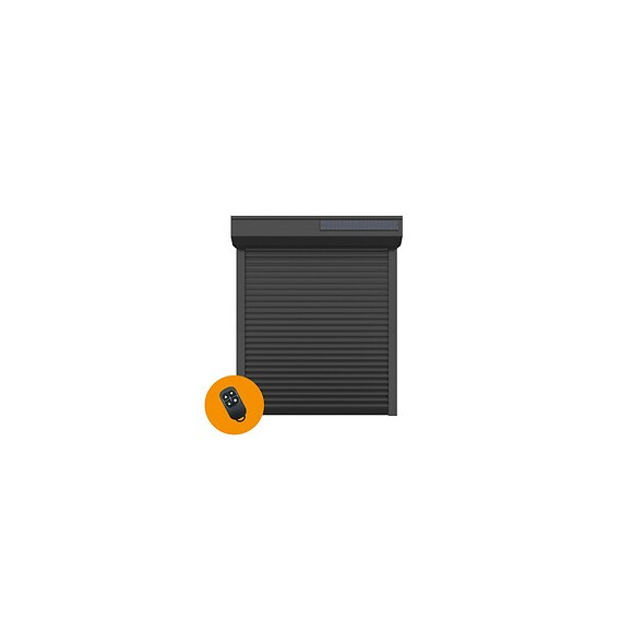 Volet Roulant Solaire Alu Gris H170 Cm X L150 Cm