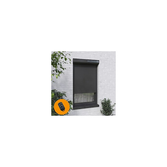 Volet Roulant Solaire Alu Gris H170 Cm X L150 Cm