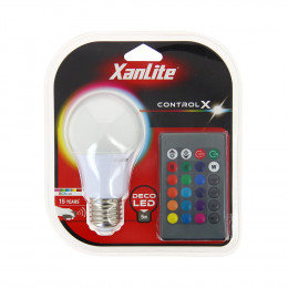 Ampoule led standard A60 RVB+télécommande culot E27 5W